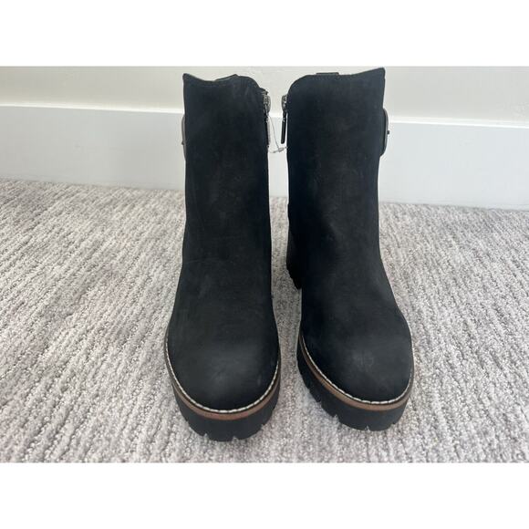 Blondo Women's Danika Waterproof Ankle Boot Black Leather, Buckle, Size 6 - Picture 2 of 6